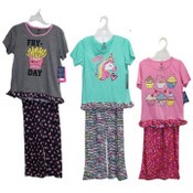 Wholesale - 2pc GIRLS SLEEP SET (3 ASST PRINTS -SIZE: 4/5,6/7,8/10,12/14), UPC: 636458320737